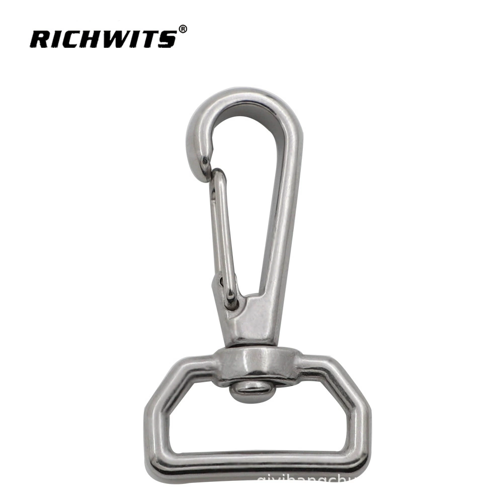 Zhibo Металл Нержавеющая сталь простое квадратное кольцо Универсальный крючок Рюкзак Пряжка Лента вращающийся пружинный крючок аксессуары для багажа