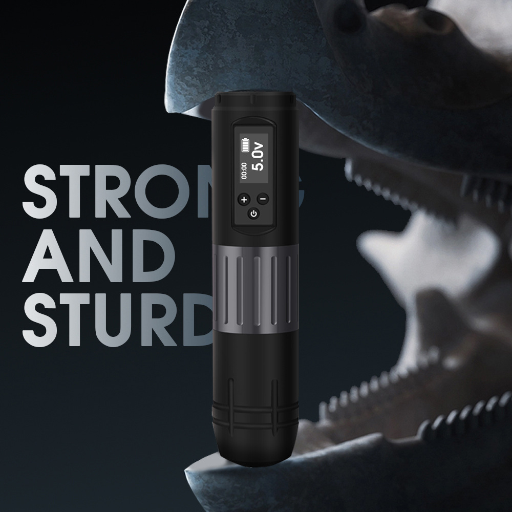 Máquina de tatuaje inalámbrica Tuffking tipo bolígrafo, 1600MAH, con pantalla, máquina todo en uno, motor de 12V, impresora, transfronteriza