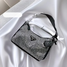 2025新款P家hobo腋下包潮流时尚超闪捷克水钻满钻单肩包手提女包