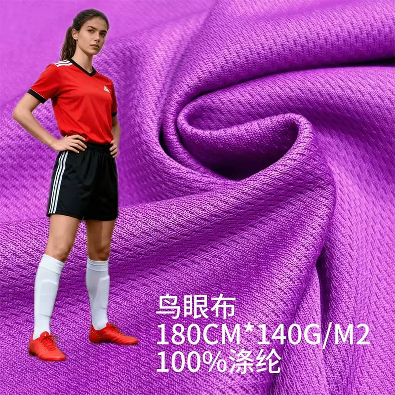 供应 健康布 鸟眼布 米通动服吸湿排汗速干网眼布T恤衣面料