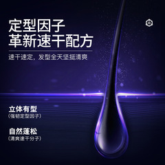 Left color and right color refreshing men's styling spray cross-border wholesale fresh fragrance quick-drying foam hairspray dry gel spray