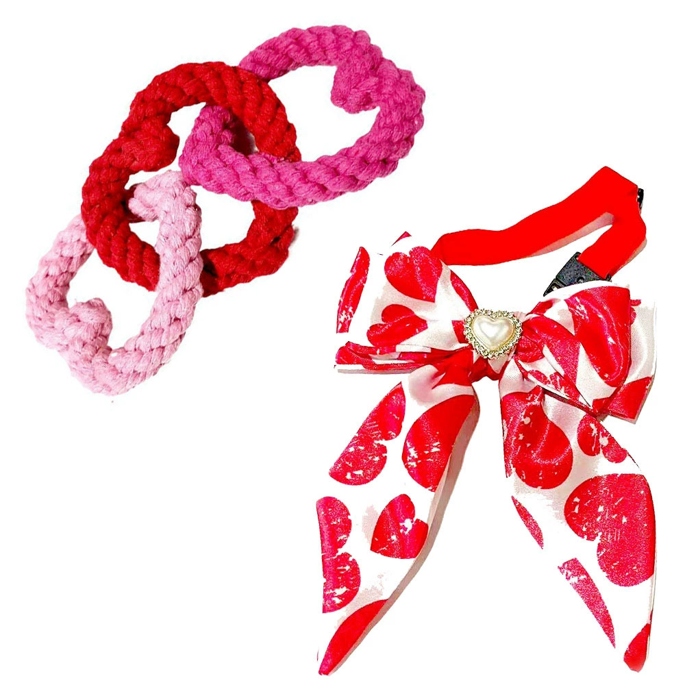 Трансграничные новые домашние животные День Святого Валентина набор для домашних животных-галстуков