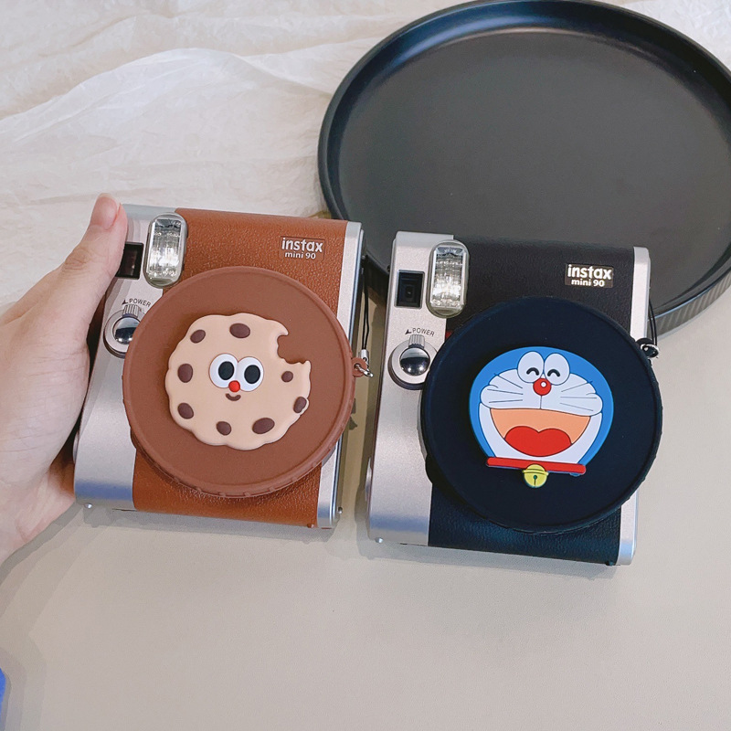 Soft Silicone Lens Cover Cartoon with Anti-lost Rope Suitable for Fujifilm instax mini 90 Camera