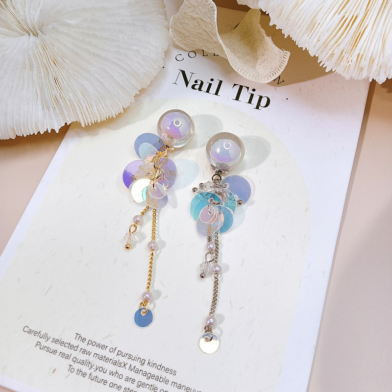 Internet Celebrity Fantasy Crystal Ball Colorful Sequin Nail Art Jewelry Mermaid Pearl Tassel Pendant Nail Sticker Accessories Internet Celebrity Fantasy Crystal Ball Colorful Sequin Nail Art Jewelry Mermaid Pearl Tassel Pendant Nail Sticker Accessories