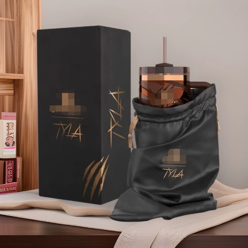 新款史丹利豹纹冰霸杯40oz大容量手柄保冷保温杯不锈钢吸管汽车杯|undefined