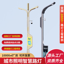 5G智慧多功能杆市政道路路灯灯杆监控照明气象监测智能充电桩灯杆