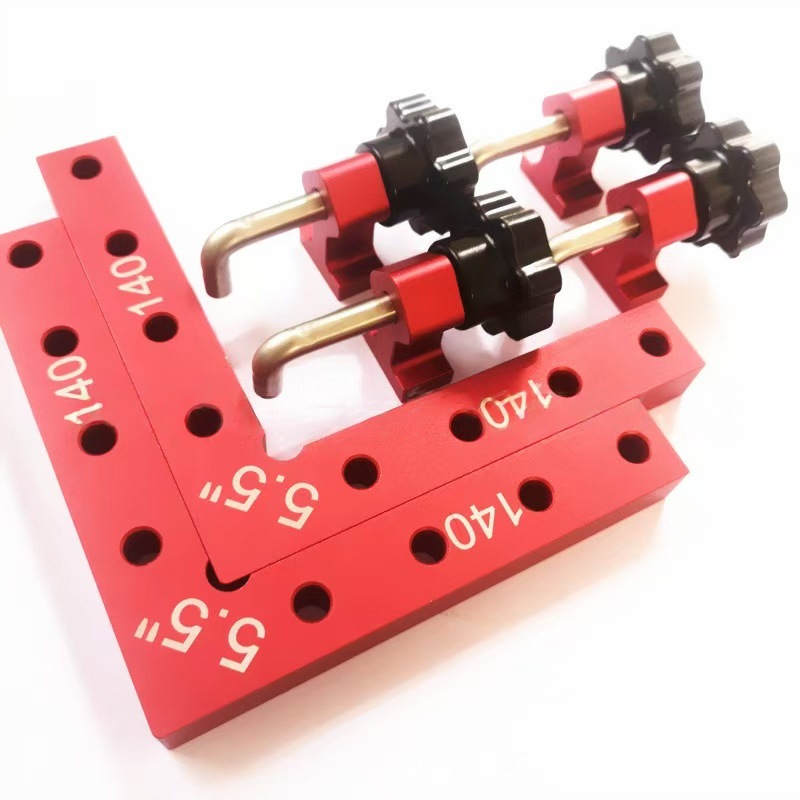 新木工定位夹直角尺固定 木工工具 木工直角夹具英制铝合金高度尺