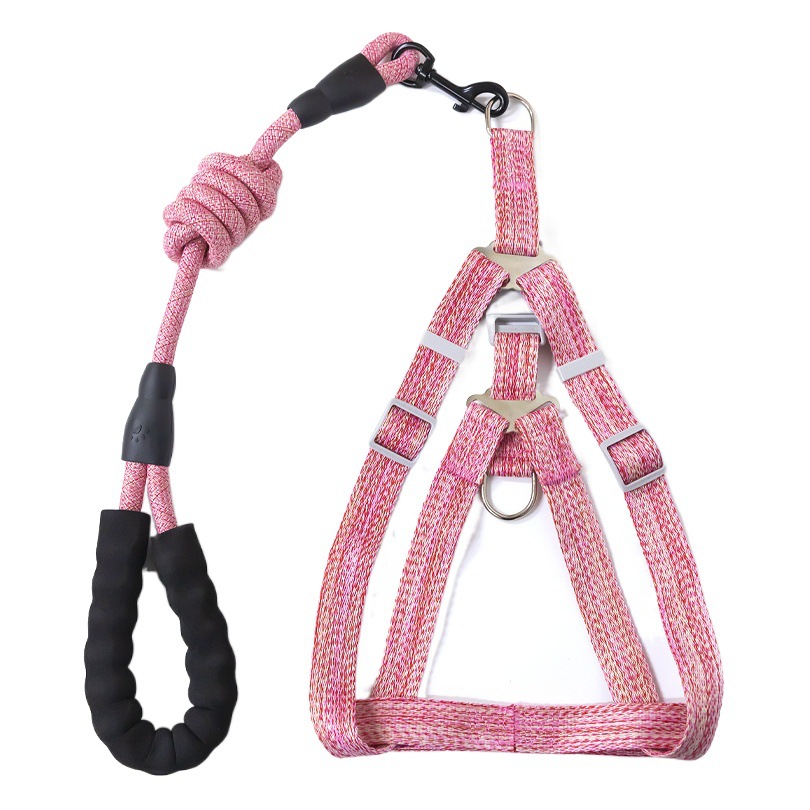Lash correa de pecho perro ajustable cuerda de perro mascota perro latigazos cuerda redonda arnés de mascota suministros de tracción al por mayor