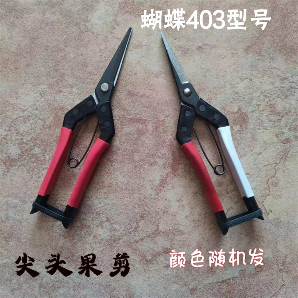 蝴蝶403尖头蔬果采果剪稀果剪葡萄花枝修枝剪柑橘花椒采摘水果剪