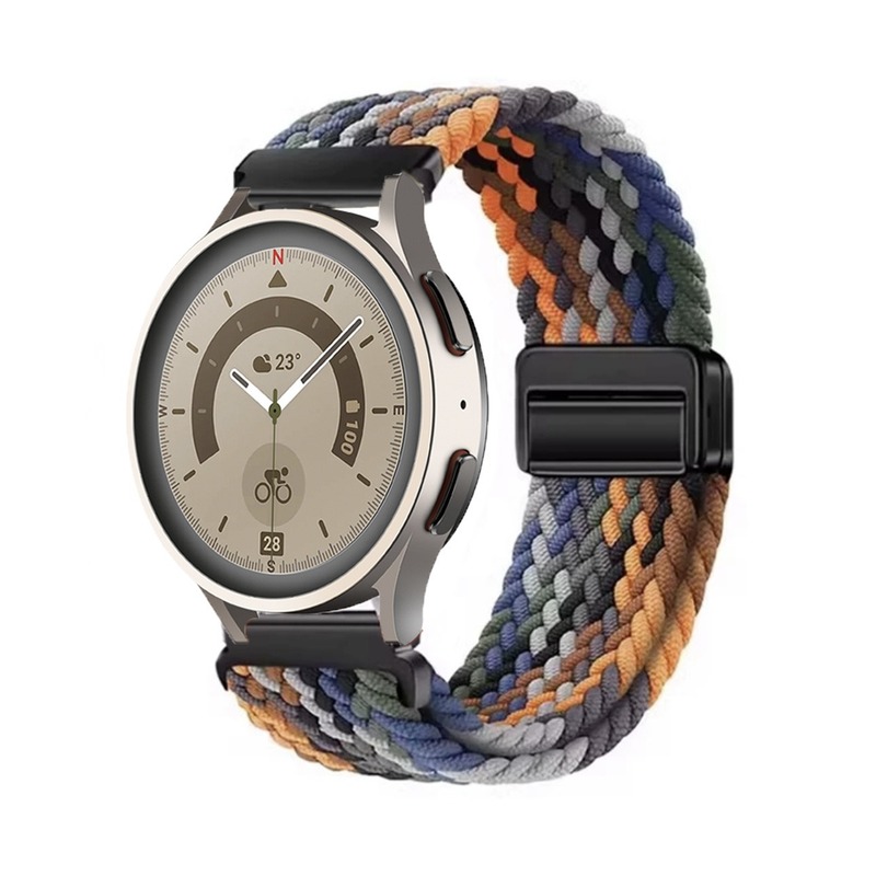 Huawei GT4/GT5pro ナイロン編組磁気バックル時計ストラップ watch34pro ユニバーサル弾性時計ストラップに適しています。|undefined