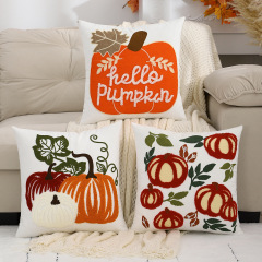 ハロウィン枕カバーカボチャ刺繍フランネル外国貿易クロスボーダー工場スポットドロップシッピング