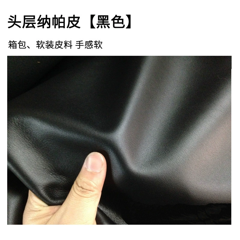 Верхний слой воловьей кожи Южная Корея наппа воловья кожа черная багажная кожаная обувь кожа ручная работа кожа