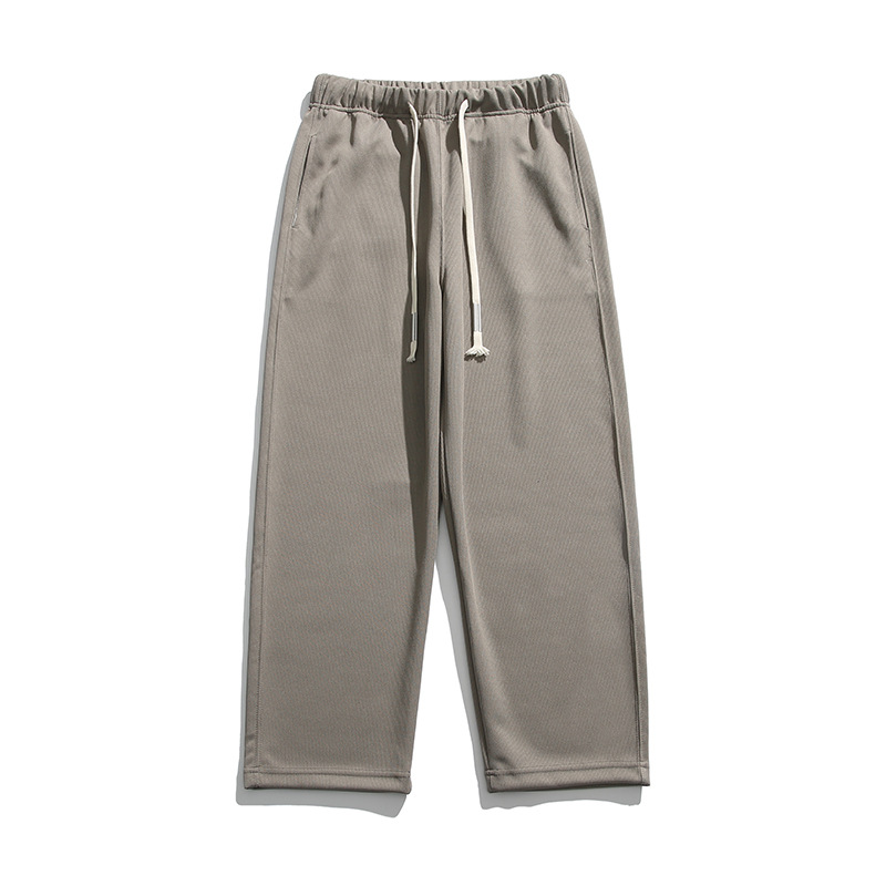 IZEXX otoño pesado color sólido sueltos pantalones casuales rectos de los hombres pantalones de pierna ancha de marca de moda americana Otoño de los hombres