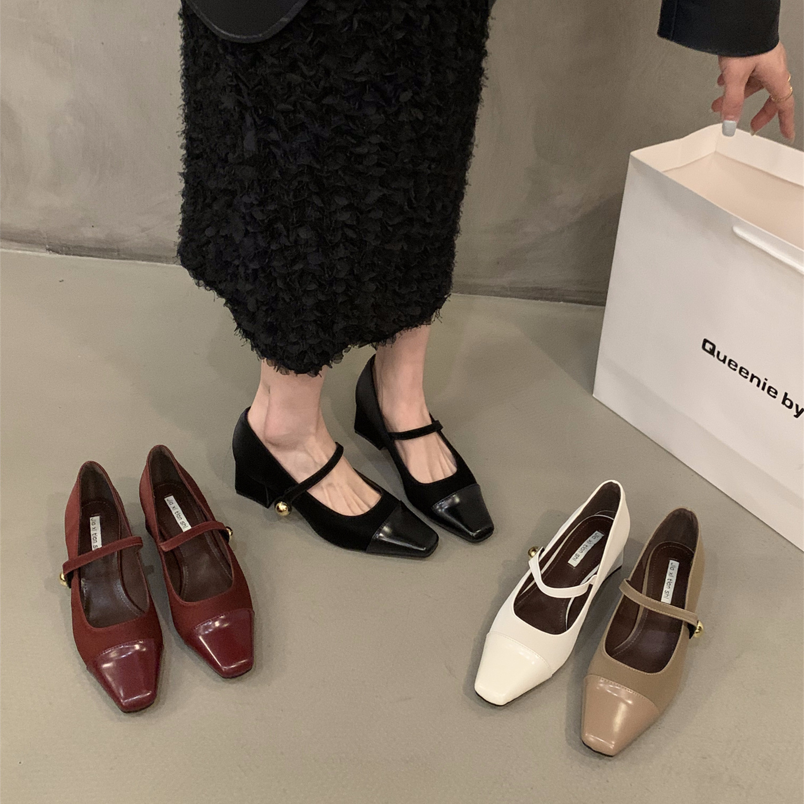 Rode mary jane schoenen dames hak pumps elegante stijl_voghion.com