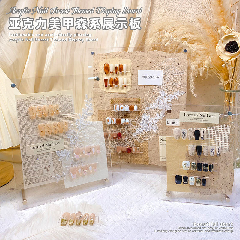 Nail Art Display Board, Acrylic Color Card for Nail Art, Nail Swatch for Photography, Nail Salon Special Tools