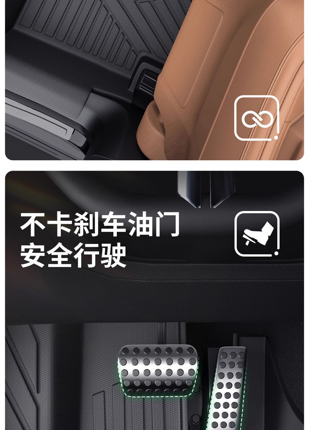 Suitable for BYD Song Plus Foot Pad 25 24 Pack Threshold TPE Car Foot Pad Carpet Pad Original Star