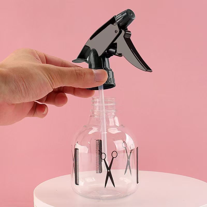 Oreja de tijeras 250ml Botella de agua transparente Botella de agua especial para peluquería Botella de agua pequeña