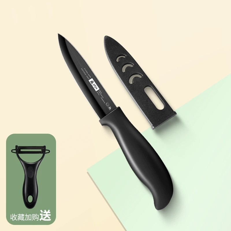 Cuchillo de cerámica doméstico cuchillo de frutas cuchillo de corte dormitorio para estudiantes tres piezas cuchillo de cocina tablero de cocina set de cuchillos de alimentos complementarios no