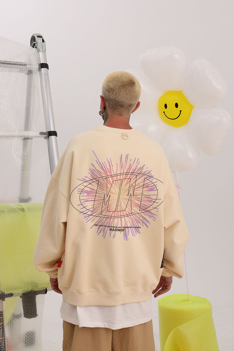 Men's Clothing round neck pullover sweatshirt original Dongshankou design couple style heavyweight high street Japanese style_voghion.com