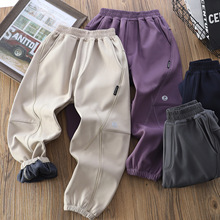 男童加绒裤子2025秋冬新款童装长裤时尚儿童加厚保暖冲锋裤防风裤