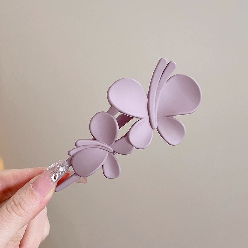 De alta calidad de mariposa horquilla hembra Cabeza trasera updo artefacto temperamento pinza de pelo marrón clip tocado