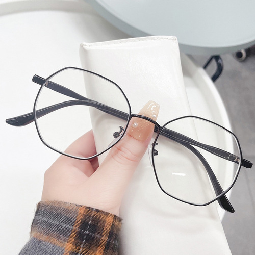 Anti-blue light plain mirrors, no-makeup artifact, myopia glasses frame ins, high-looking women, trendy, face-showing, small glasses, women's fashion