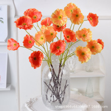 仿真3D罂粟花梦幻婚庆婚礼堂家居酒店装饰家居装饰插花假花批发