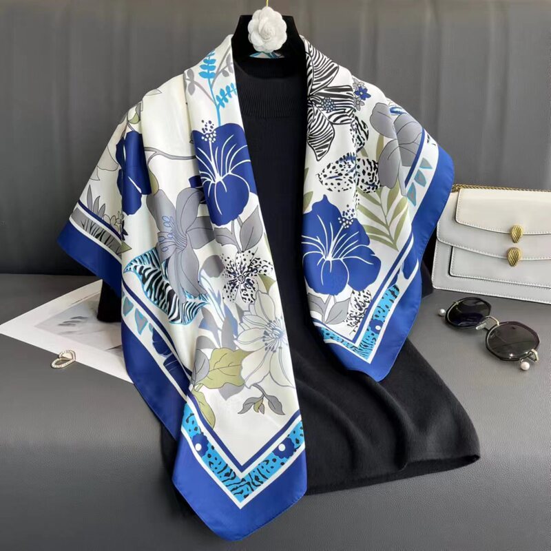 90x90シルクタオルの新型春と秋の大きい方のタオルのファッションのスカーフは首を囲んで首を保護します。|undefined