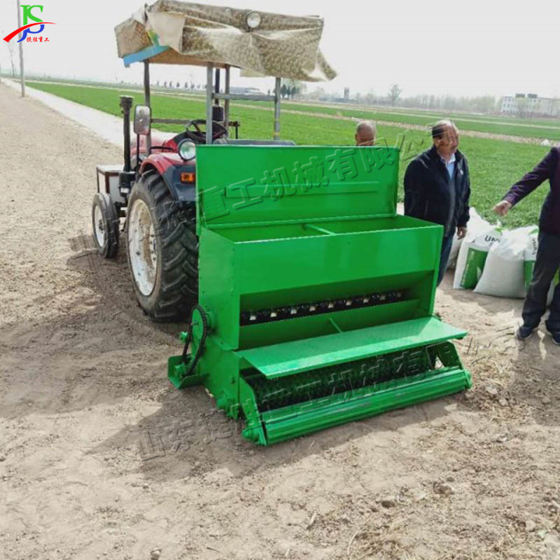 Equipo de siembra de alfalfa Sembradora de césped tractor tracción hierba semilla esparcidor supresión image 4