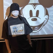 Mickey Mouse米奇趣味卡通印花水洗做旧短袖美式夏季休闲流行T恤