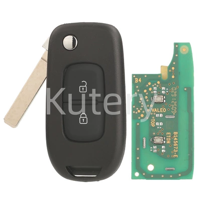 Suitable for Renault's new 2-button and 3-button folding remote control car key with 4A chip, 433 frequency, N5F-PFK1A (Car Keys) - original-factory-board-aftermarket-case-2-key-va2