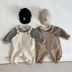 Autumn clothing for boys and girls, openable overalls, newborn outing jumpsuit, infant crawling suit 0095A010