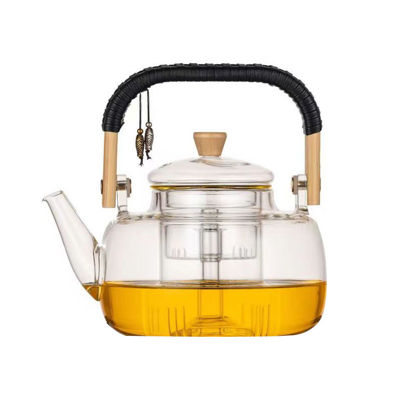 Eliminación de almacenamiento de alta borosilicona tetera de agua fría de vidrio resistente a altas temperaturas tazas de agua set de té de vidrio inventario de artículos solitarios detectados por filtración