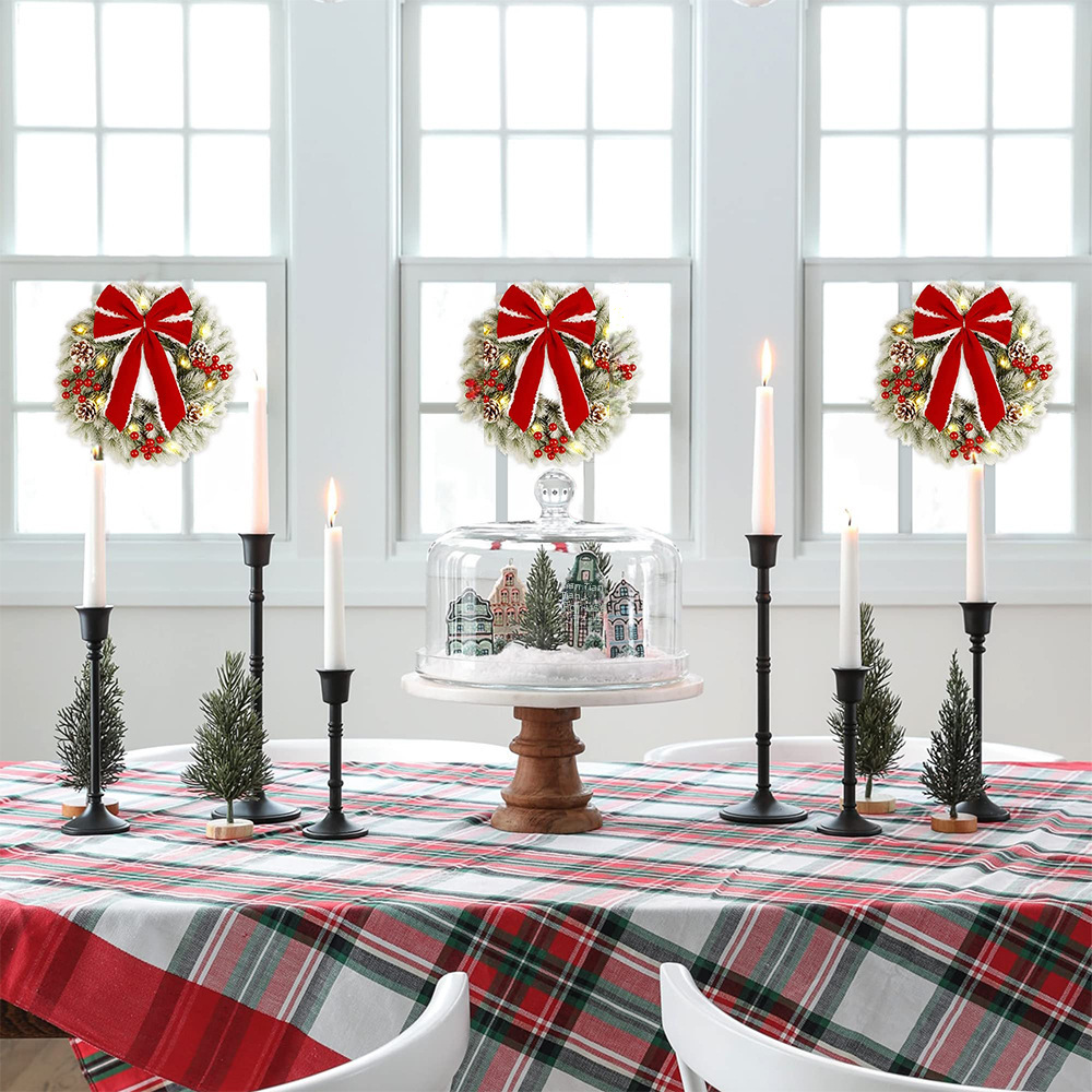 Julekrans hvid julepynt til dør og væg_voghion.com