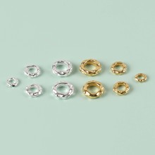 s925银捶打纹盘缠隔片diy手工编绳串珠水晶手链项链隔珠饰品配件