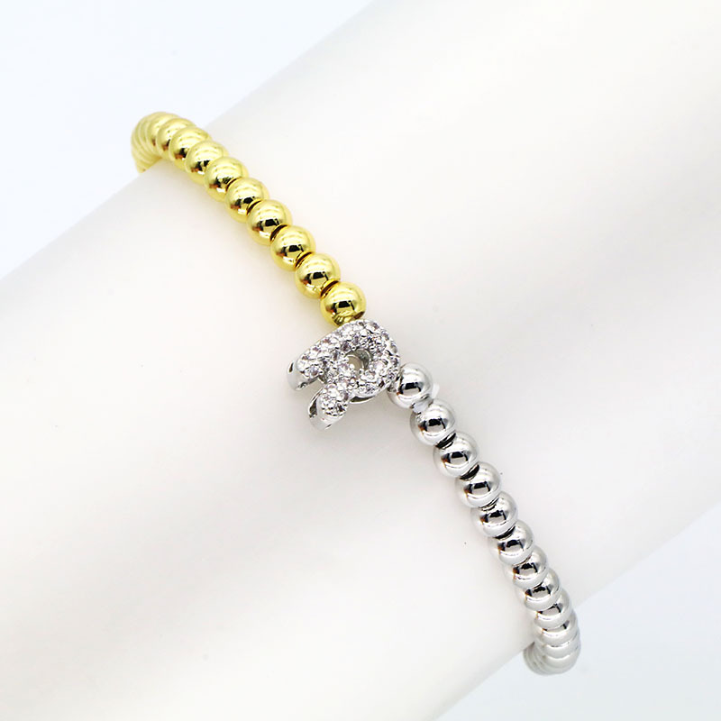 13g Weight Copper Pendant Material Zircon Inlay Material Bracelets Classification Copper Chain Material ball chain Chain Type 1 Piece Quantity Holiday, Daily Occasion Copper Material Letter Pattern All Seasons Season Women's Gender Plating Design Modern Style Style Wholesale Jewelry Modern Style Letter Copper Zircon Plating Bracelets Ball Chain 21