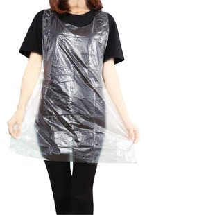 Large Disposable Apron Transparent Plastic Smock for Adult Painting Cooking Picnic Party and Restaurant Supplies