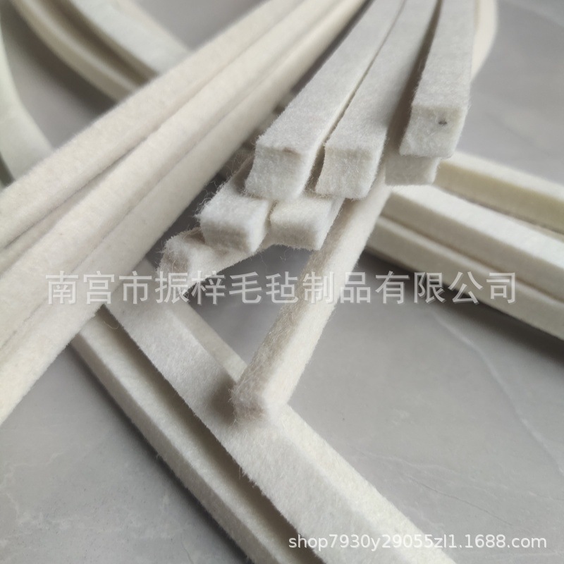 工业吸油毡耐磨羊毛毡条耐高温密封条高密度条子工业防尘羊毛毡垫|undefined