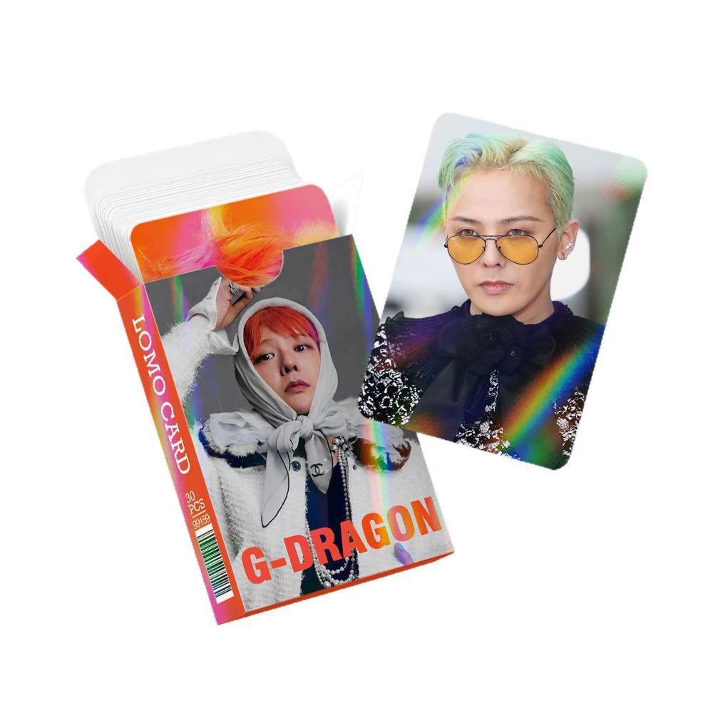 Голографические LOMO-карточки (BIGBANG, Quan Zhilong) — 30 шт., двусторонний набор