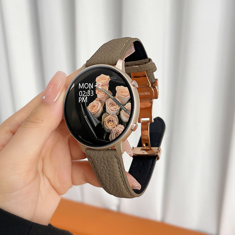 女士智能手表2025离线支付真皮运动手环蓝牙电话多功能圆形新款女|undefined