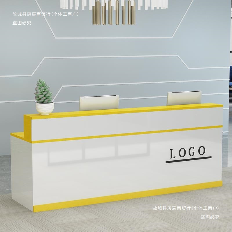 网红前台现代迎宾台服装店铺收银台小型吧台桌公司简约前台接待台
