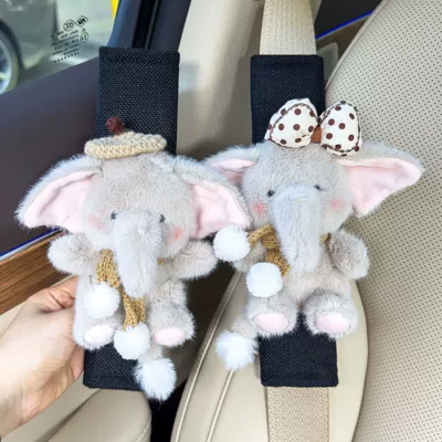Sürətlər qutusu və əl tormozu başlıqları – Accessory - black-linen-shoulder-cover-q-cute-gray-elephant-polka-dot-knot-khaki-beret-scarf-set-two-pieces