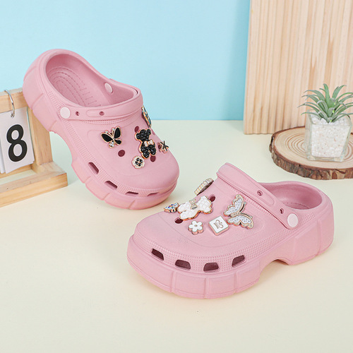 Children's Crocs women's older infants 4,56,78,90 years old children middle school students thick-soled slippers men