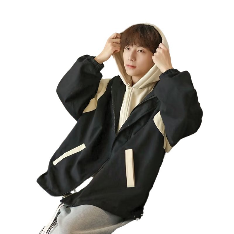 Primavera y otoño versión coreana 2024 chaqueta de moda para hombres chaqueta casual de marca de moda para hombres