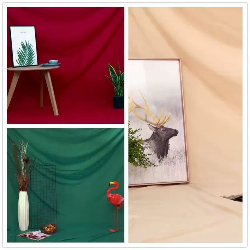 影视抠像背景布结婚背景弹力布纯色拍照背景布直播抠图拍摄背景布