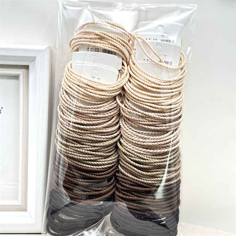 Cuerpo de leopardo coreano accesorios para el cabello asequibles 5 tarjetas cuerdas de cabello cuatro en uno de alta elasticidad correa de cola de caballo alta cuerda de cabeza