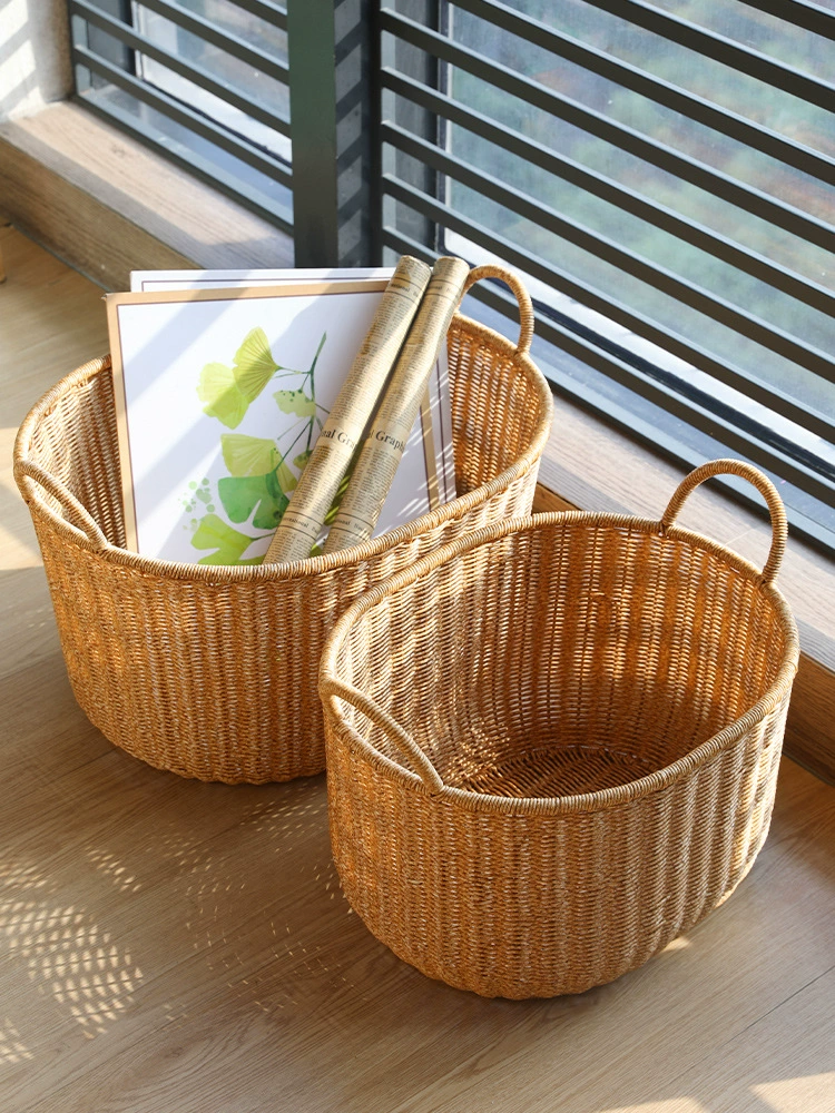 Big waterproof plastic laundry basket, storage basket for bedroom