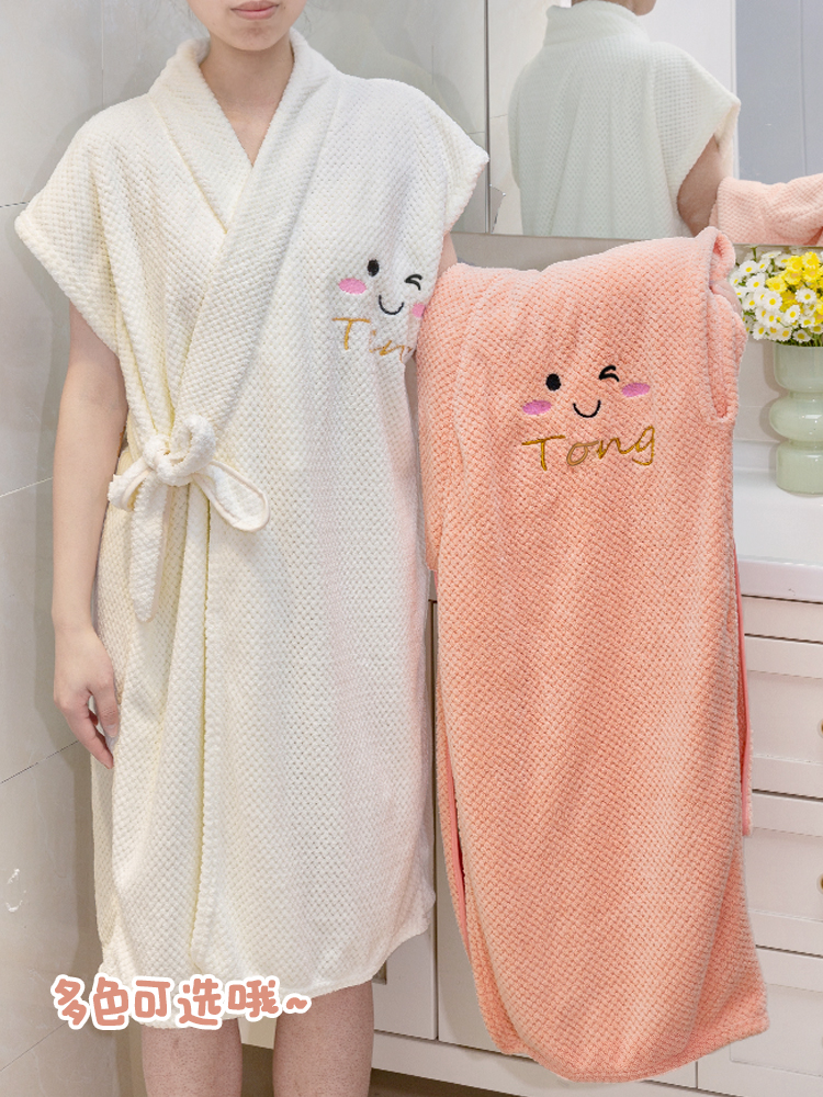 목욕 타월 여성의 2024 새로운 도착 랩 목욕 가운 여름 비 성인 잠옷 사계절 흡수 빠른 건조 옷 무료 배송
