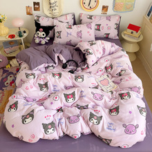 水洗棉三丽鸥四件套学生上下铺床单被套三件套成人床品套件批发