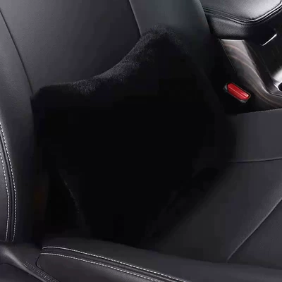 Headrest — Pillow Pair, Car Neck Pillow, Car - plush-waist-support-black-one